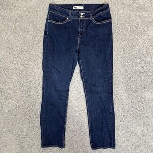 Levi's 529 Skinny Leg Curvy Womens Jeans Blue Size 14 Cotton Blend